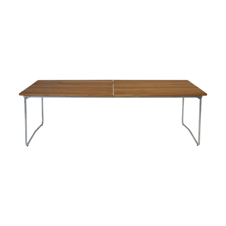 Table B31 matbord 230 cm - Obehandlad teak- galvaniserade ben - Grythyttan Stålmöbler