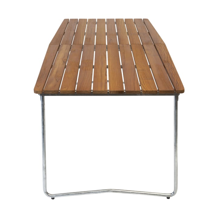 Table B31 matbord 230 cm - Obehandlad teak- varmförzinkad stativ - Grythyttan Stålmöbler