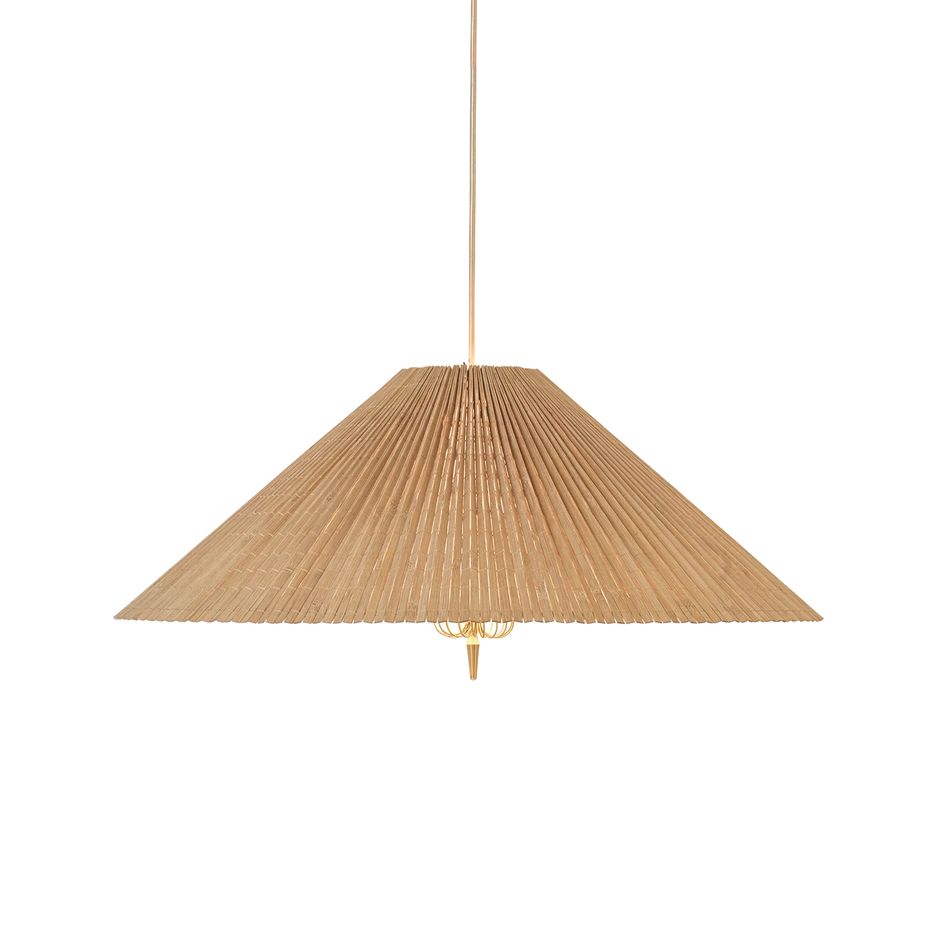 1972 taklampa Ø60 cm, Bambu-mässing GUBI