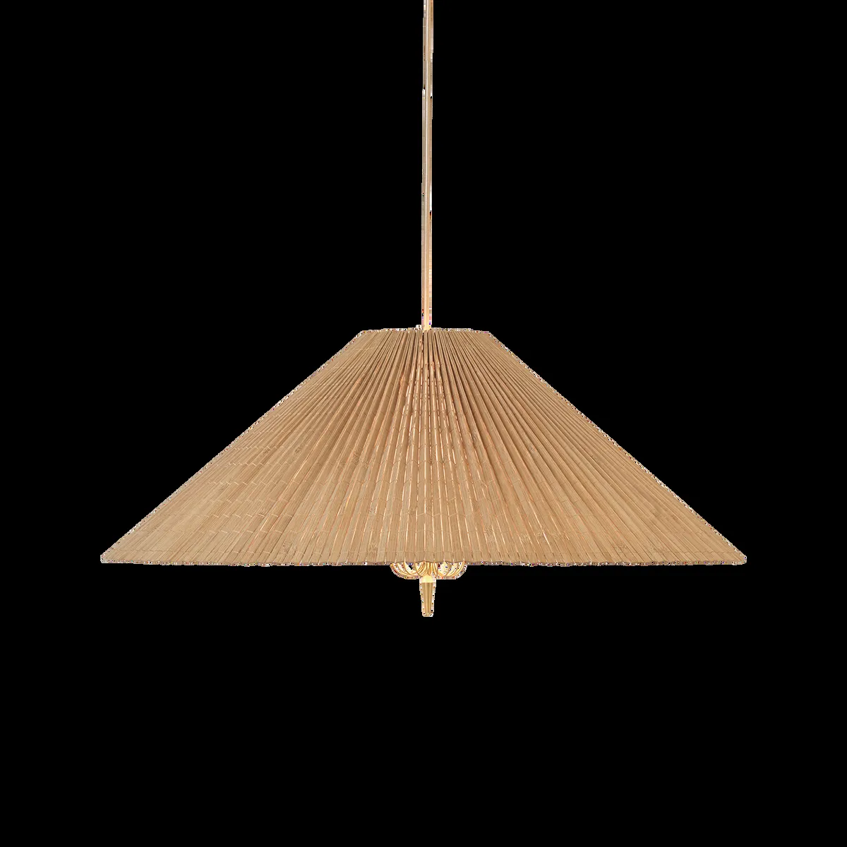 GUBI 1972 taklampa Ø60 cm Bambu-mässing