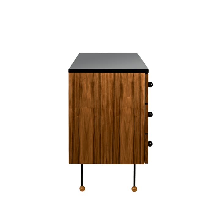 62 Dresser byrå - american walnut, 3 lådor - GUBI