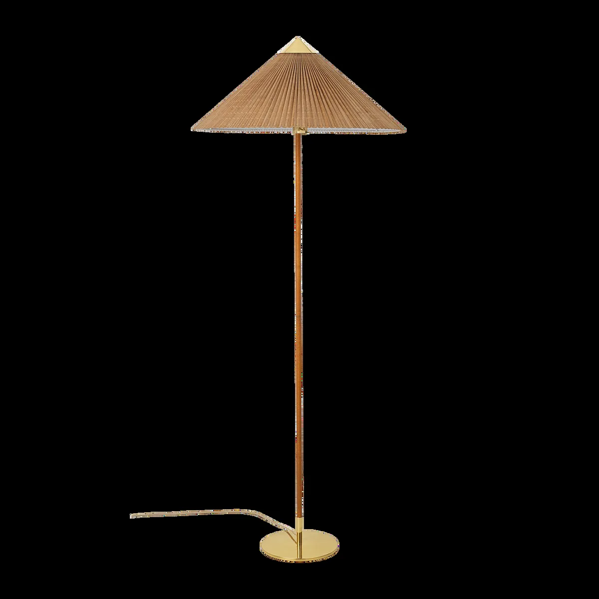 GUBI 9602 golvlampa Bambu-mässing