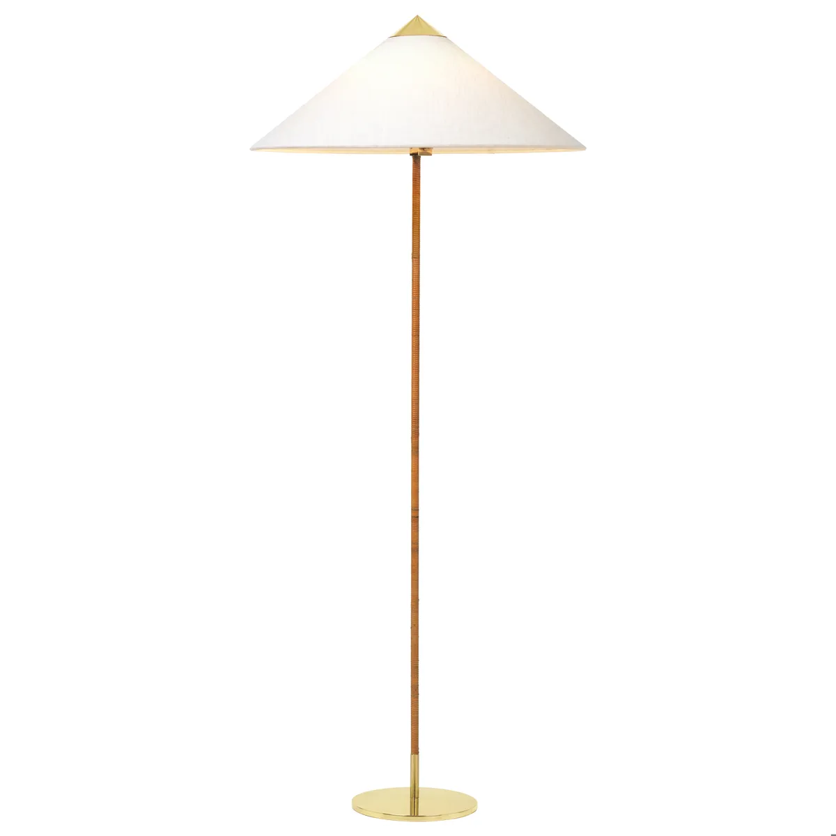 GUBI 9602 golvlampa Mässing-canvas
