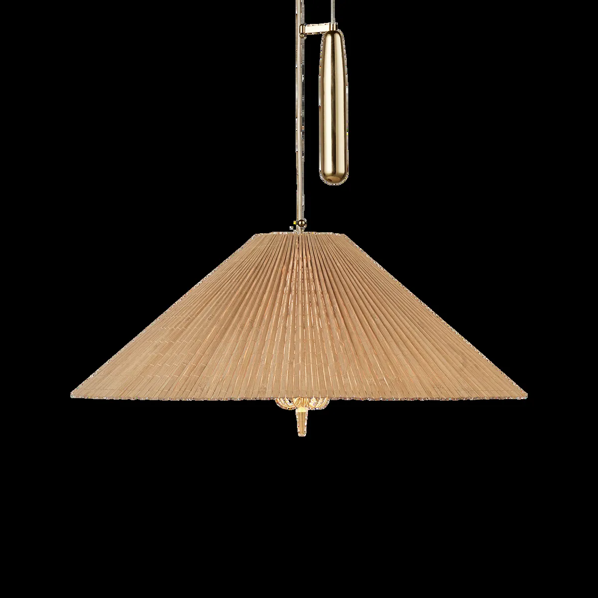 GUBI A1972 taklampa Ø60 cm Bambu-mässing