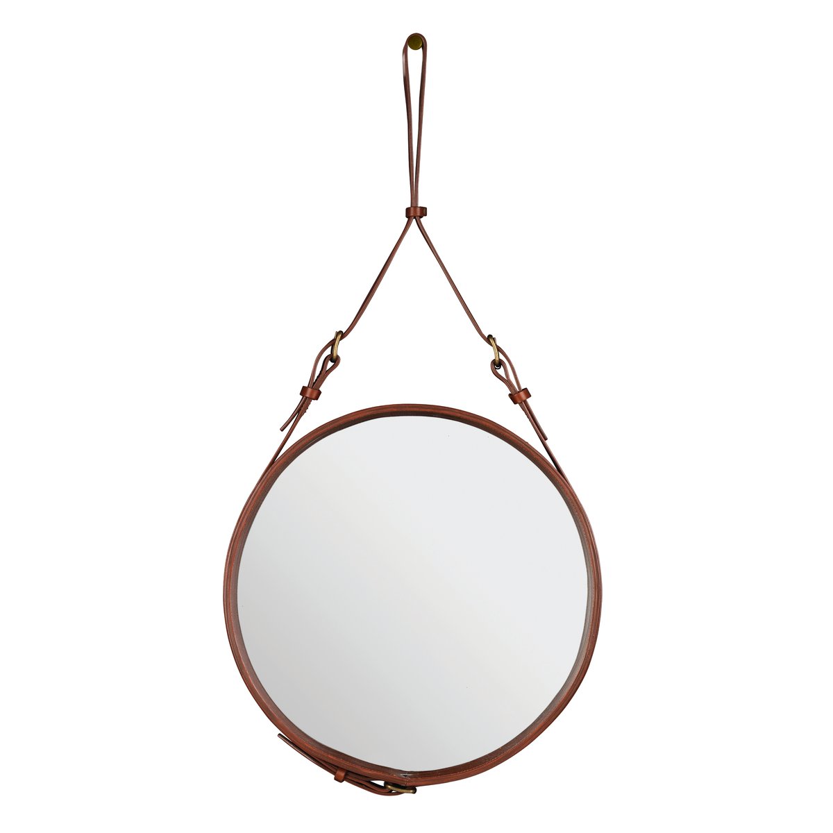 GUBI Adnet Circulaire spegel M brun | Skandinavisk Design | Runda speglar | Brun