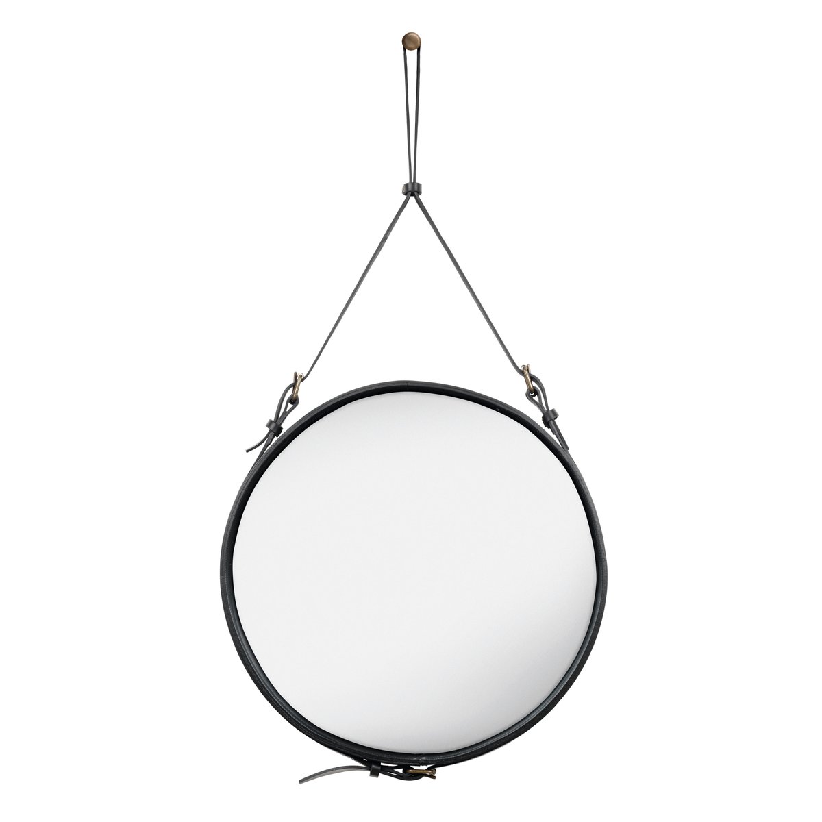 GUBI Adnet Circulaire spegel M svart | Skandinavisk Design | Runda speglar | Silverfärgad