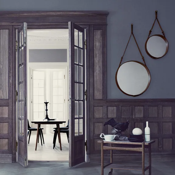 Adnet Circulaire spegel S, brun GUBI