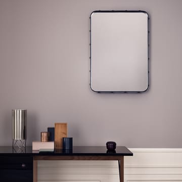 Adnet rektangulär spegel - black, medium - GUBI