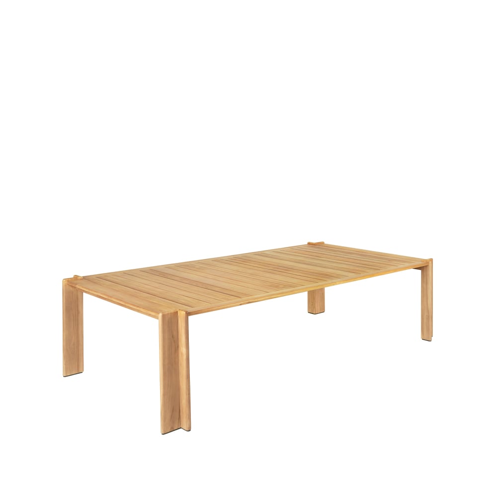 GUBI Atmosfera matbord Teak, 281x105 cm | Skandinavisk Design | Trädgårdsbord | Brun