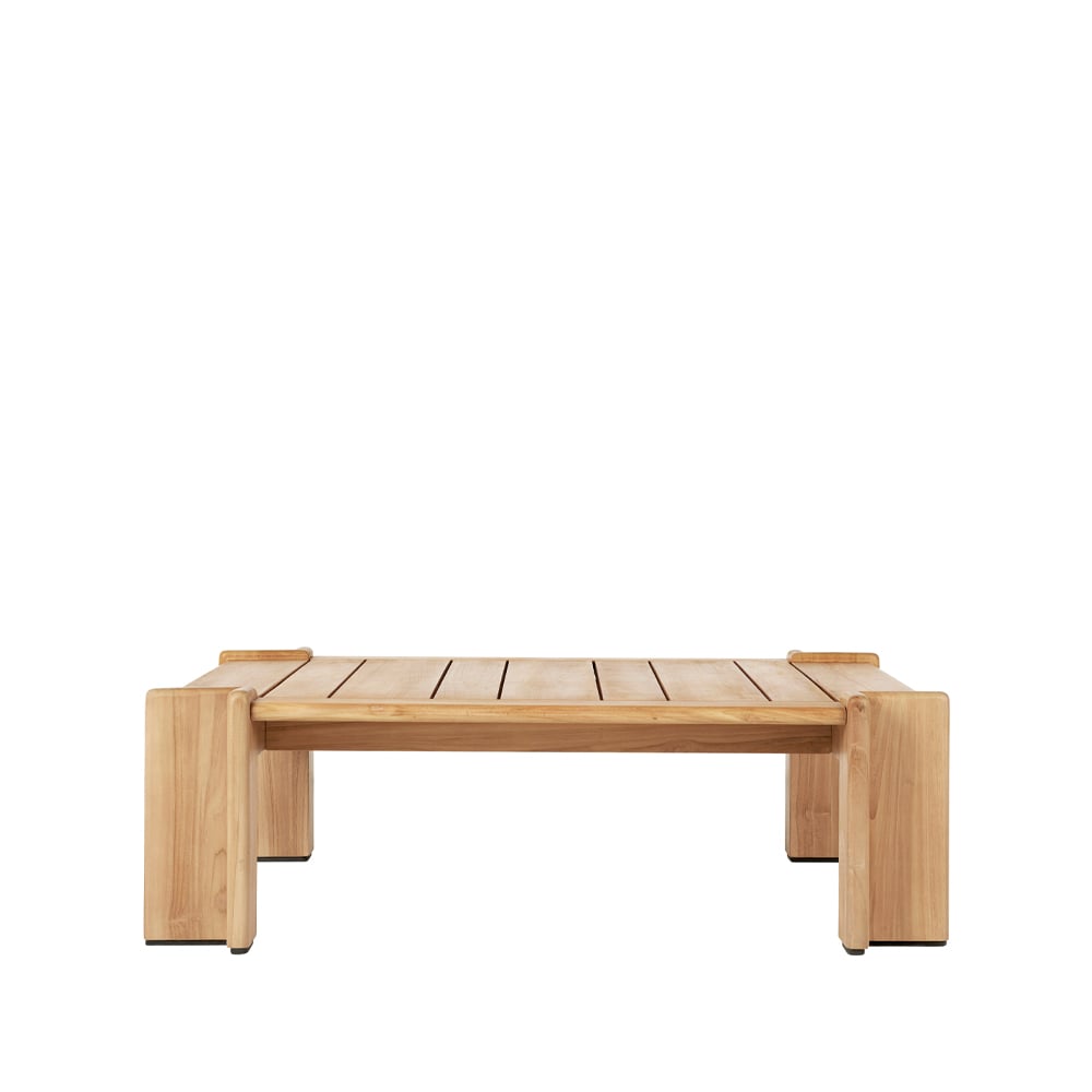 GUBI Atmosfera soffbord 113x110 cm Teak | Skandinavisk Design | Trädgårdsbord | Brun