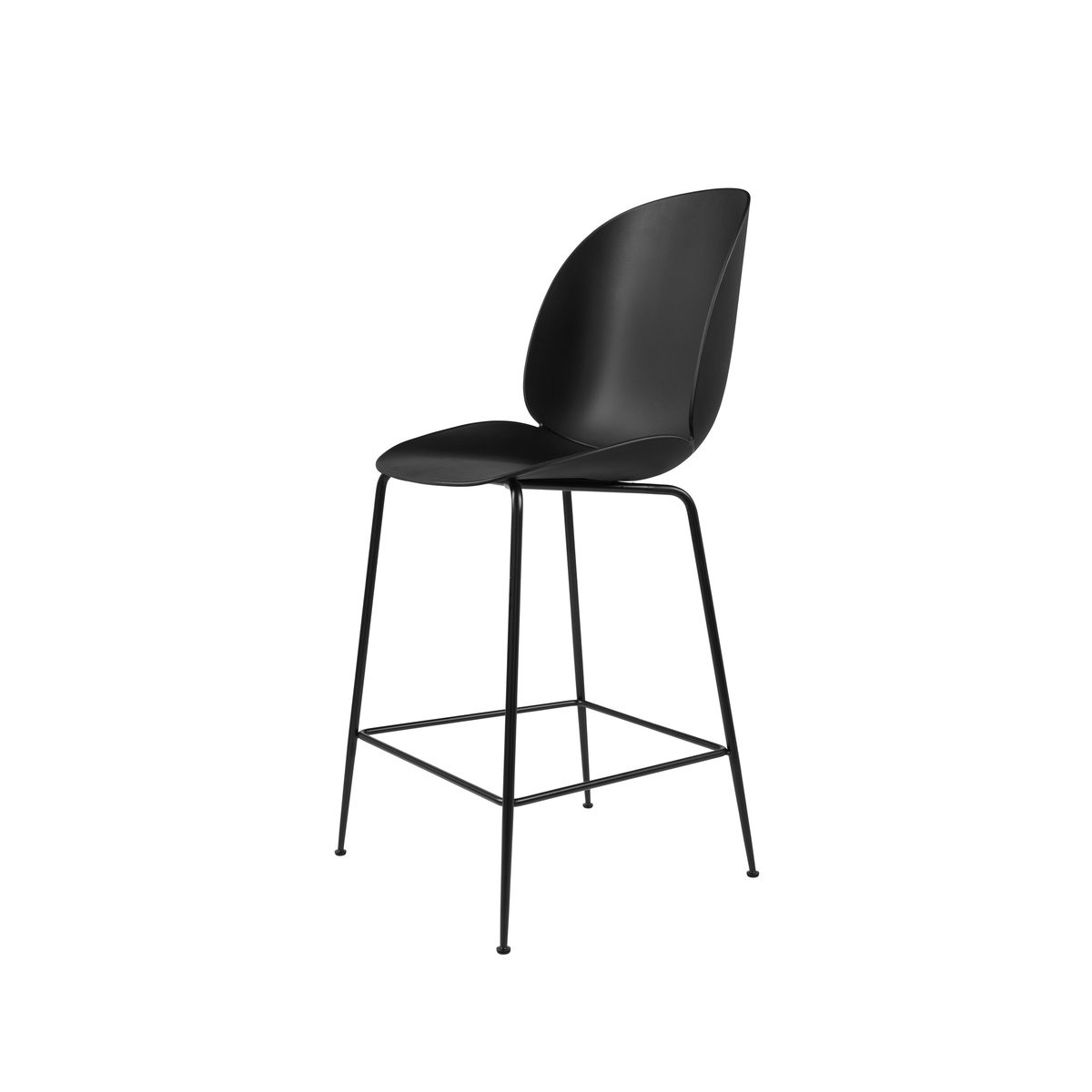 GUBI Beetle barstol låg black, svart stålstativ | Skandinavisk Design | Barstolar | Svart