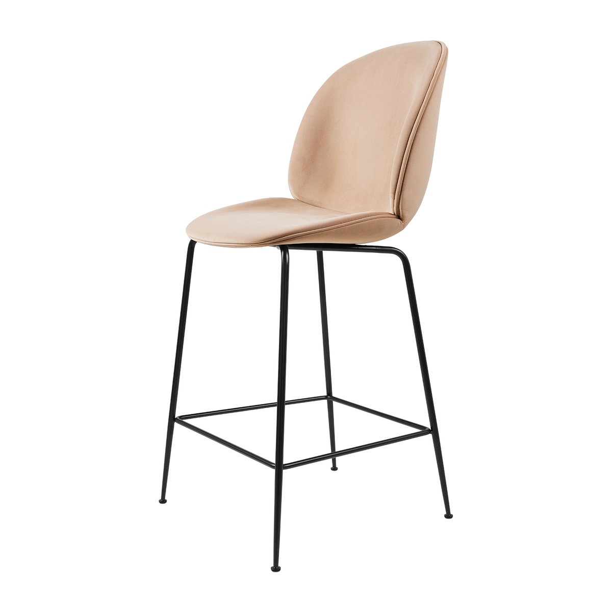 GUBI Beetle counter chair helklädd barstol låg Sunday 034-black