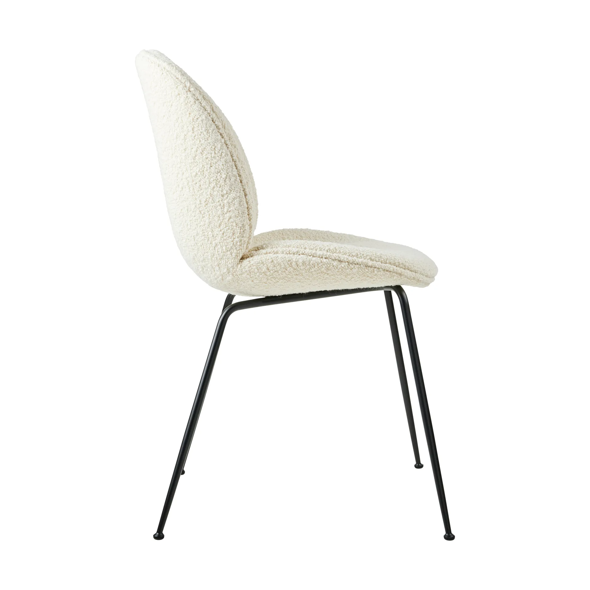 Beetle dining chair fully upholstered conic base, Karakorum 001-svart stativ GUBI