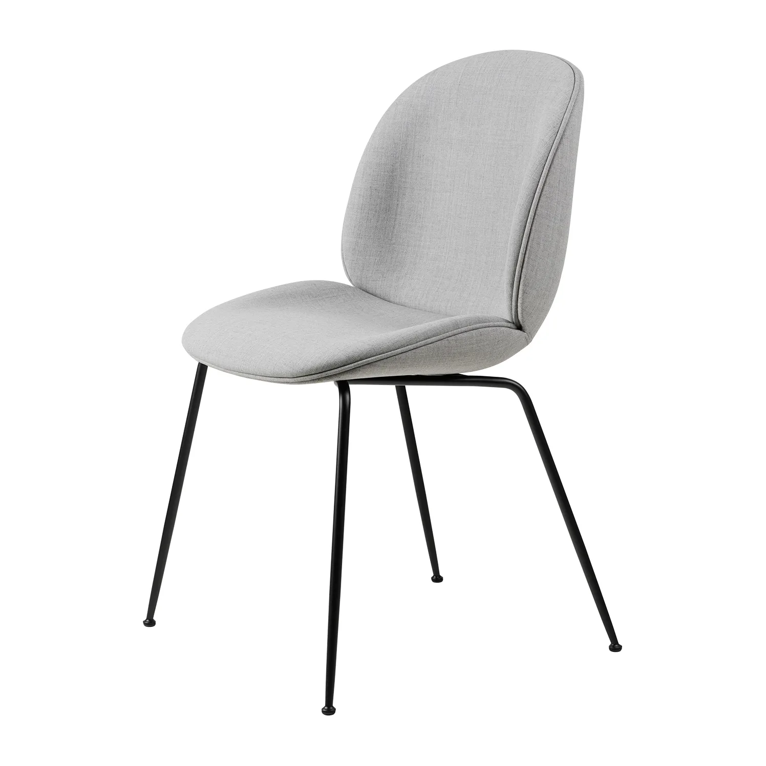 Beetle dining chair fully upholstered conic base, Remix 3 nr.123-black GUBI