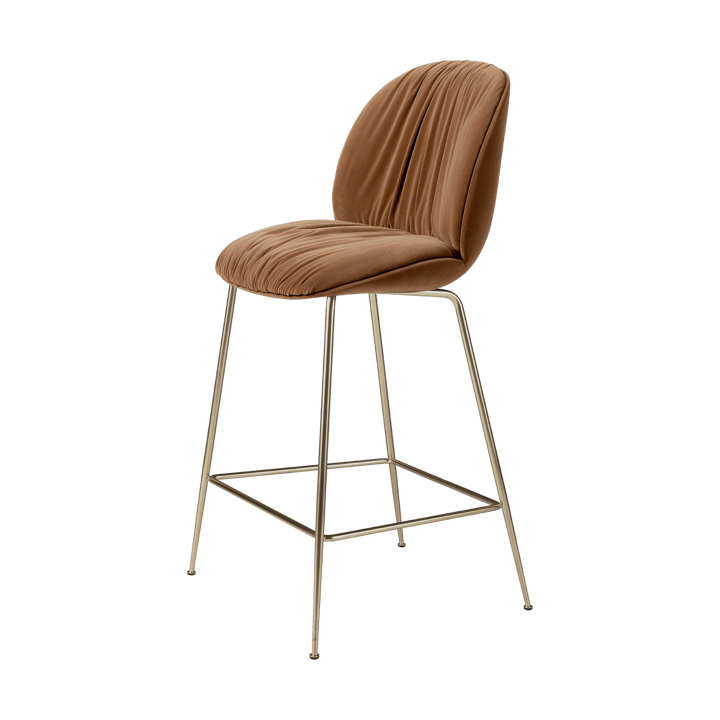 Beetle Soft barstol 65 cm helklädd - Reales Gubi 001-svart krom - GUBI