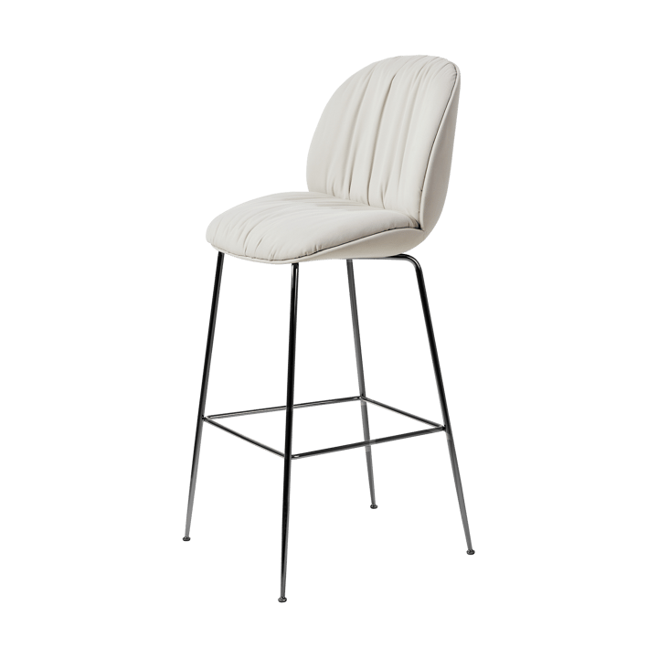 Beetle Soft barstol 75 cm helklädd - Reales Gubi 001-svart krom - GUBI