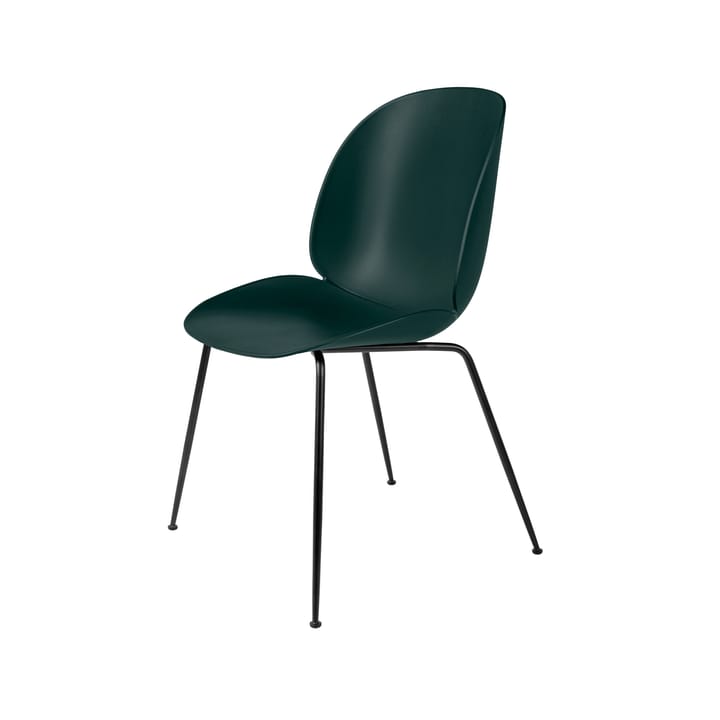 Beetle stol, Dark green, svart stålstativ GUBI