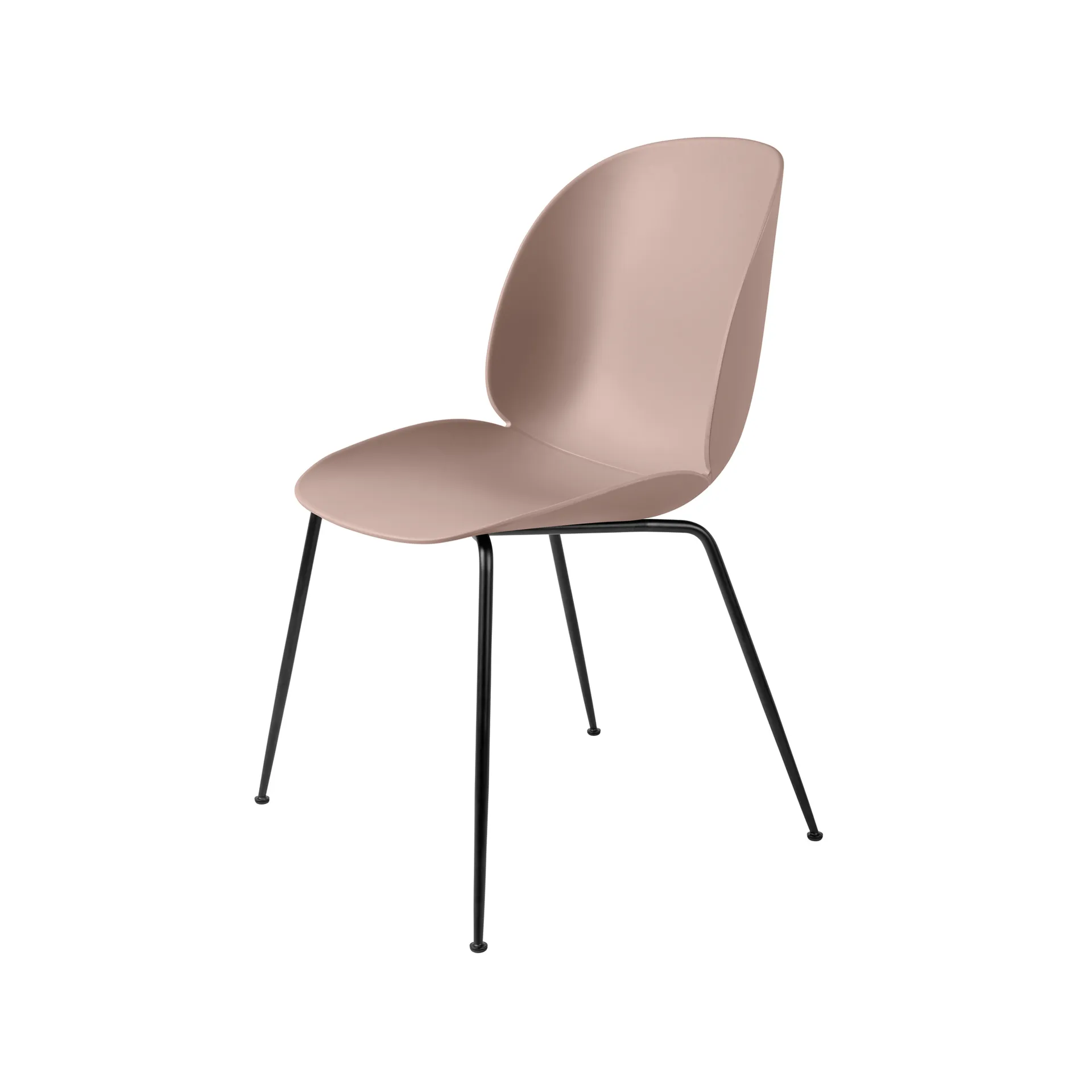 Beetle stol, Sweet pink, svart stålstativ GUBI