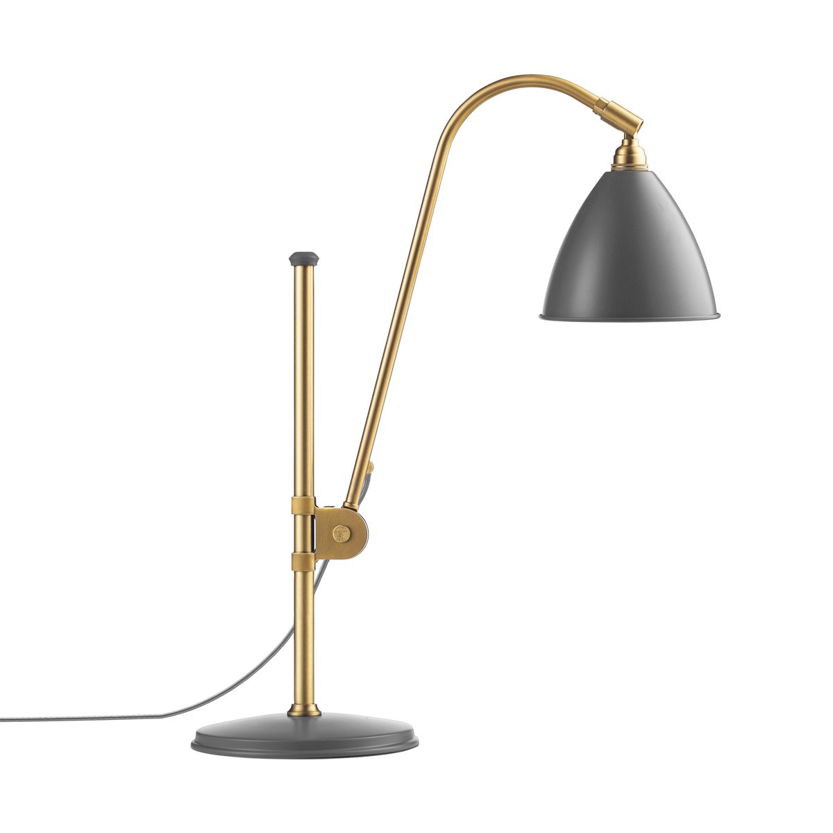 GUBI Bestlite BL1 bordslampa grå-mässing | Skandinavisk Design | Bordslampor | Grå