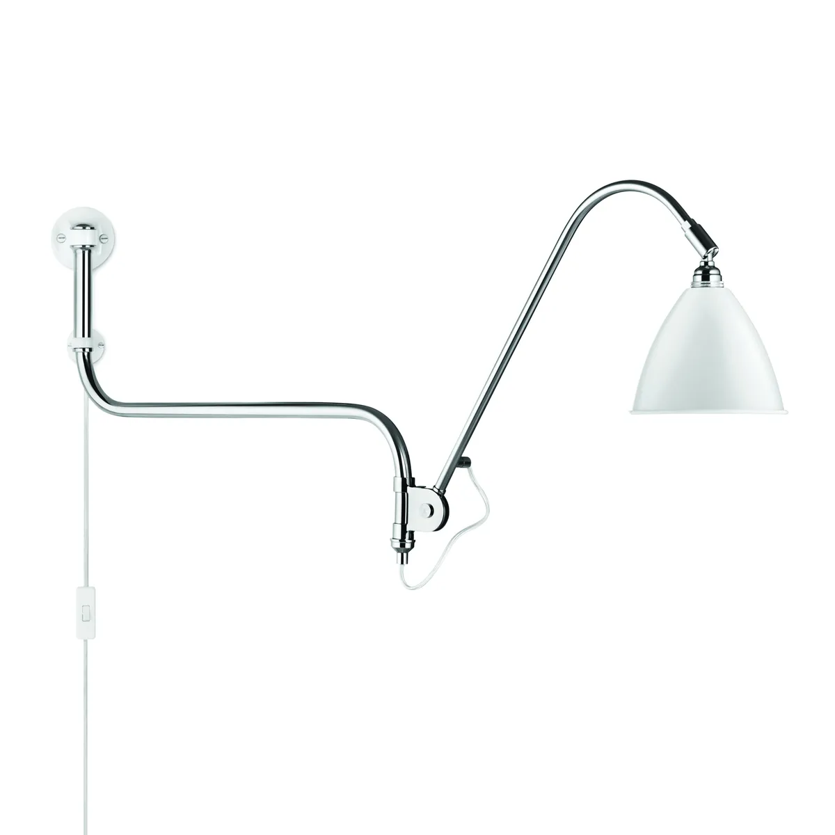 GUBI Bestlite BL10 vägglampa matt vit-krom