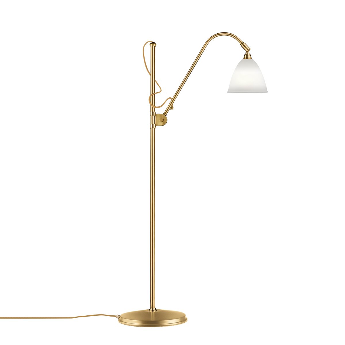 GUBI Bestlite BL3S golvlampa Bone china-brass | Skandinavisk Design | Golvlampor | Vit