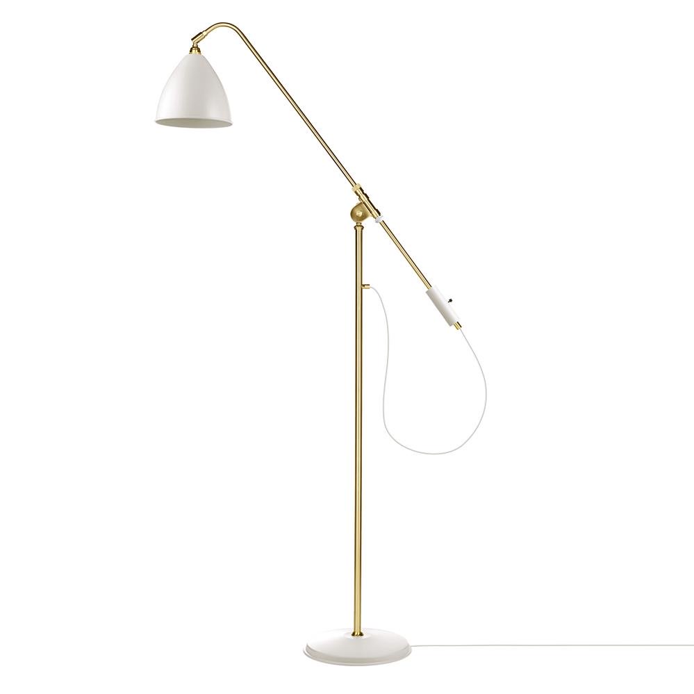 GUBI Bestlite BL4 golvlampa matt vit-mässing | Skandinavisk Design | Golvlampor | Vit