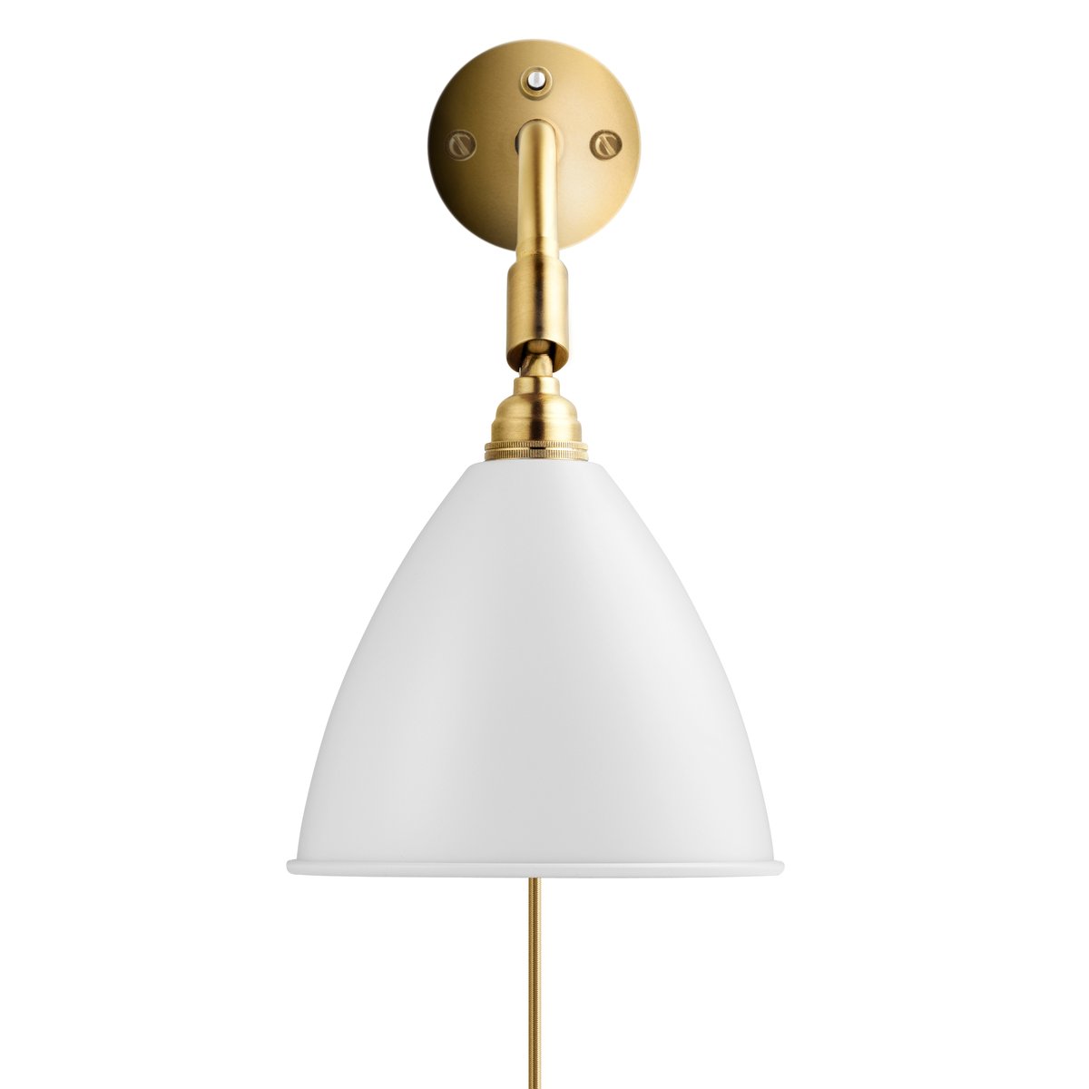 GUBI Bestlite BL7 vägglampa matt vit-mässing | Skandinavisk Design | Vägglampor | Vit