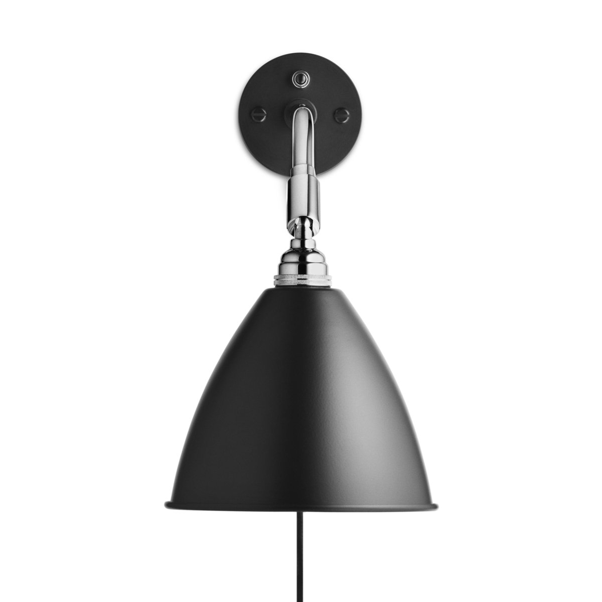 GUBI Bestlite BL7 vägglampa svart-krom | Skandinavisk Design | Vägglampor | Silverfärgad