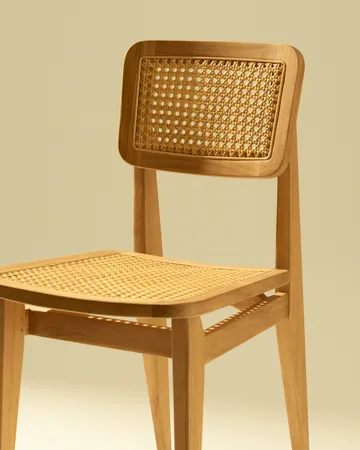C-chair Outdoor stol - All french cane-natural teak - GUBI