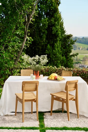 C-chair Outdoor stol - All french cane-natural teak - GUBI