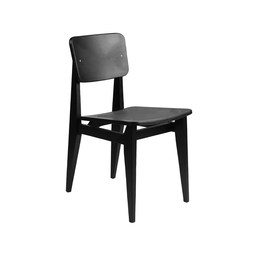 GUBI C-Chair stol black stained oak