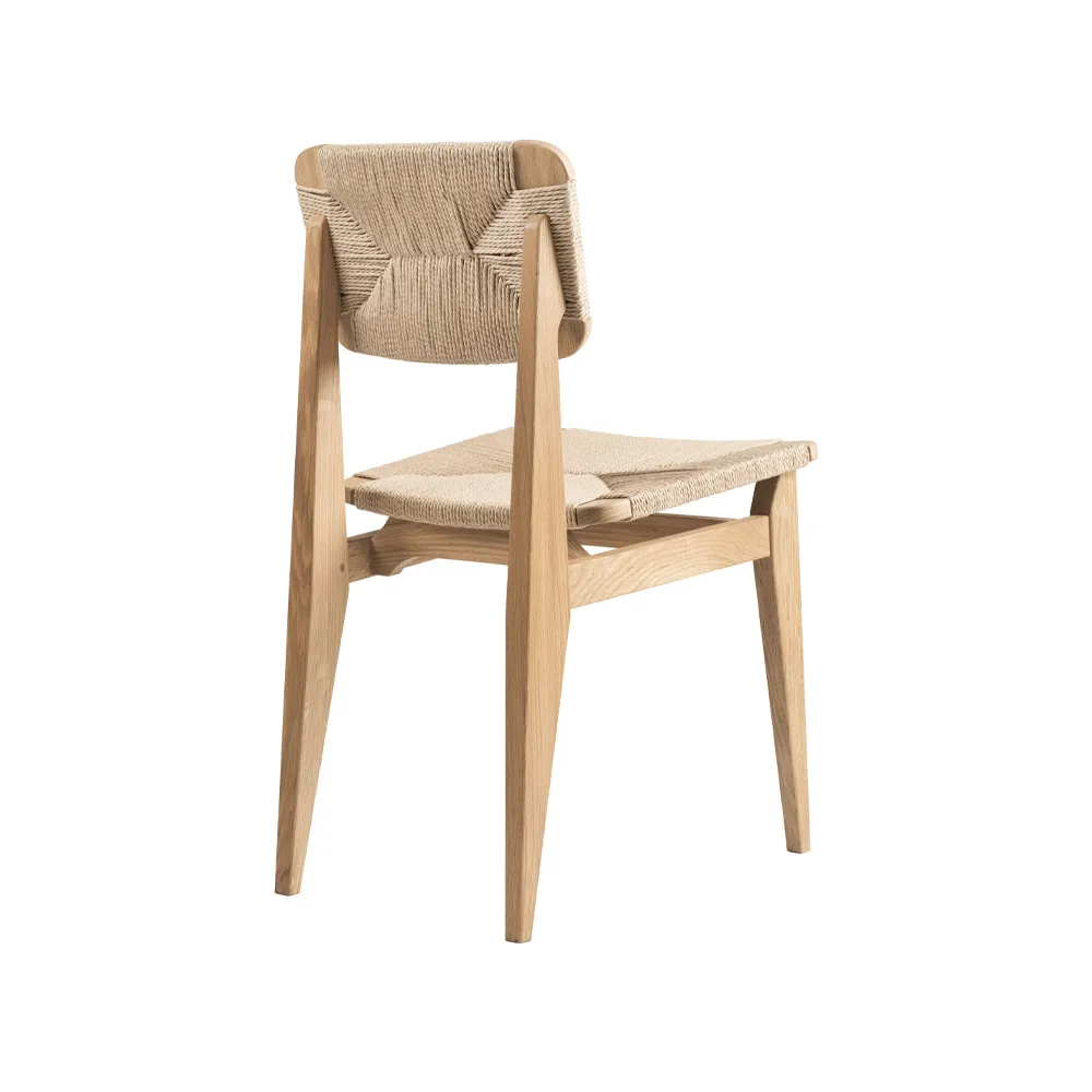 C-Chair stol, oak oiled, naturflätad sits&rygg GUBI