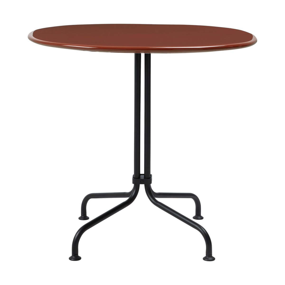 GUBI Carmel Bistro matbord 75x75 cm Rock red-black semi matt