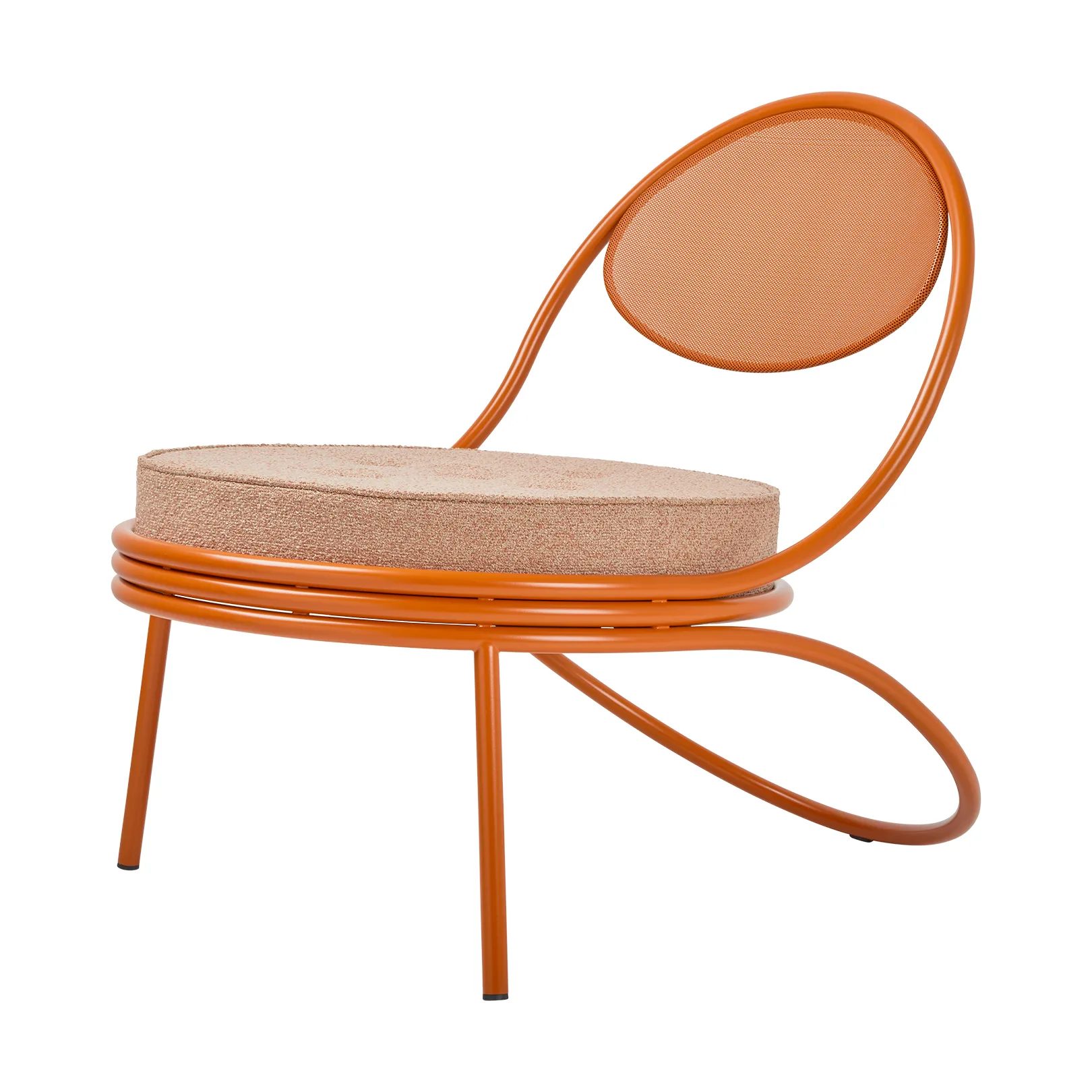 Copacabana Outdoor Lounge Chair klädd sits, Lorkey limonta 44-international orange GUBI
