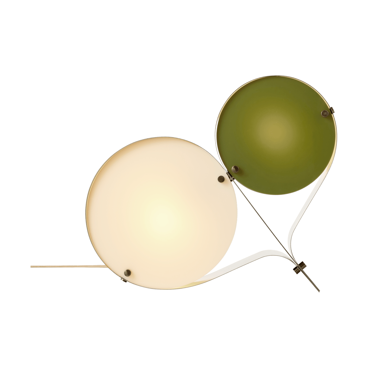 GUBI Coppia bordslampa Ivory & olive | Skandinavisk Design | Bordslampor | Grön