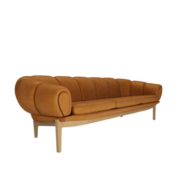 Croissant 3-sits soffa - läder chamois cuoio 1708 brun, oljade ekben - GUBI