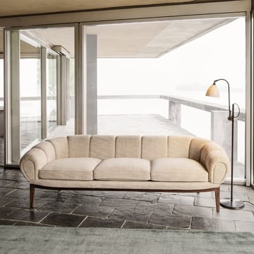 Croissant 3-sits soffa - läder chamois cuoio 1708 brun, oljade ekben - GUBI
