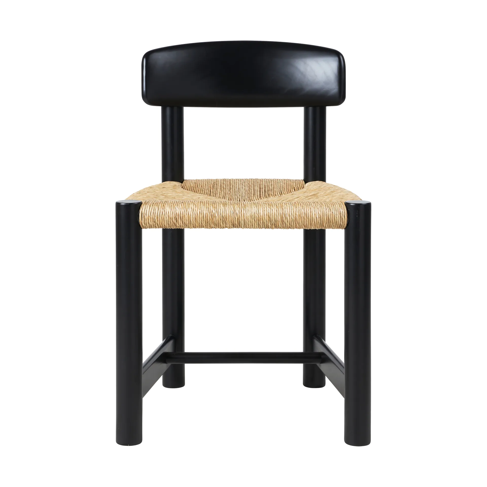Daumiller Side Chair stol, Natural Rush-brown/black pine GUBI