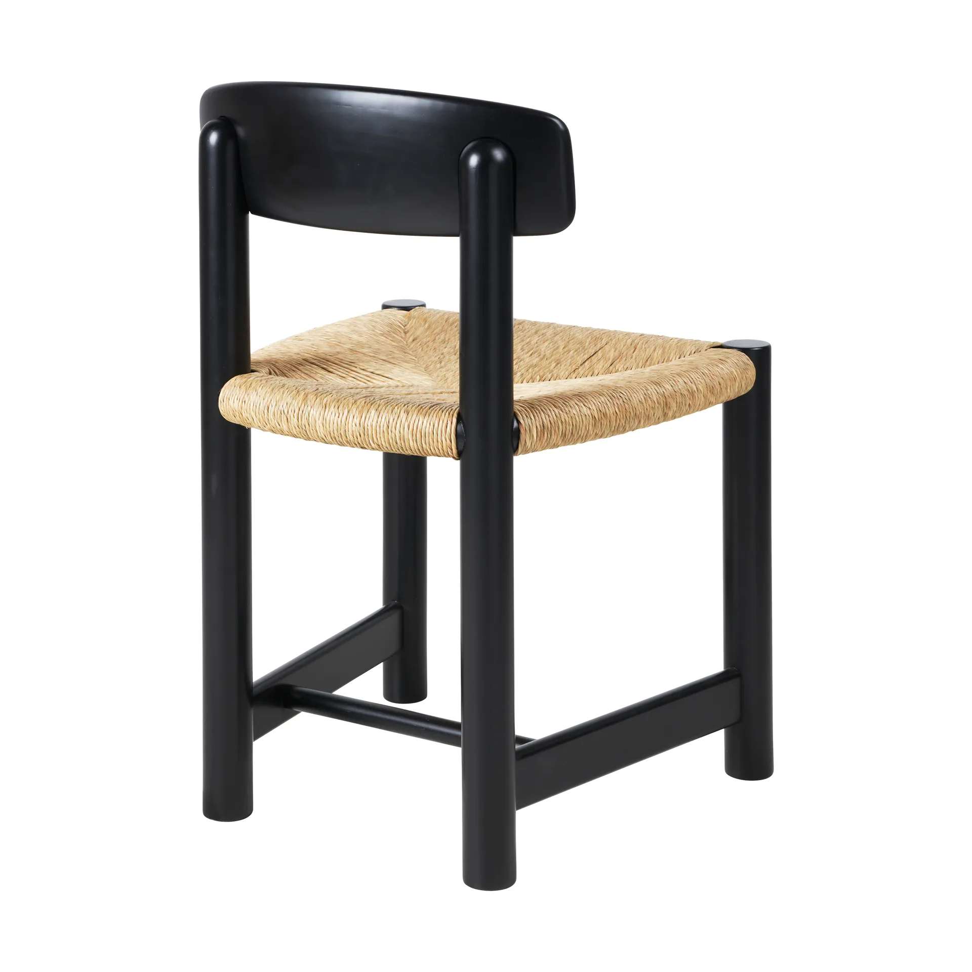Daumiller Side Chair stol, Natural Rush-brown/black pine GUBI