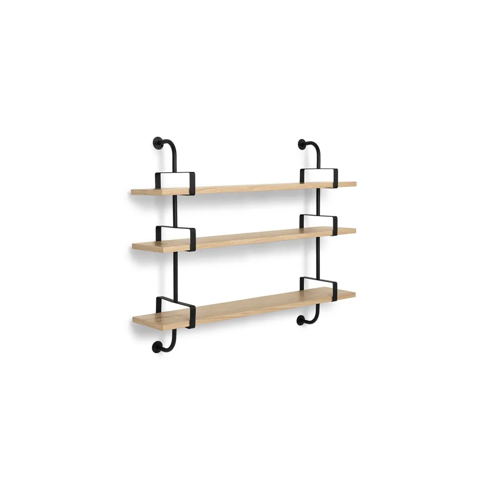 GUBI Demon vägghylla 3 plan oak, 155 cm