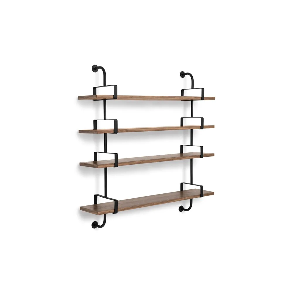 Demon vägghylla 4 plan, walnut, 155 cm GUBI