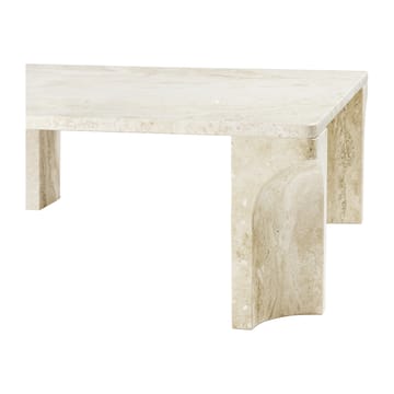 Doric soffbord 80x80 cm - Neutral white-travertine - GUBI