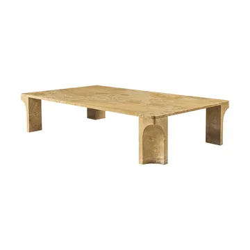 Doric soffbord - Honey Amber marmor, 140x80 cm - GUBI