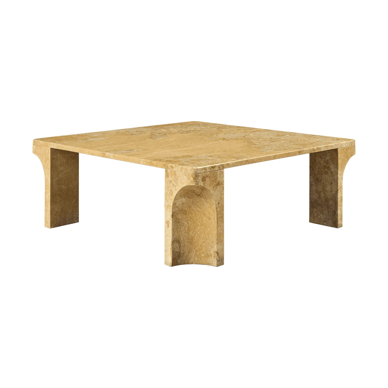 Doric soffbord, Honey Amber marmor, 80x80 cm GUBI Doric soffbord, Honey Amber marmor, 80x80 cm GUBI