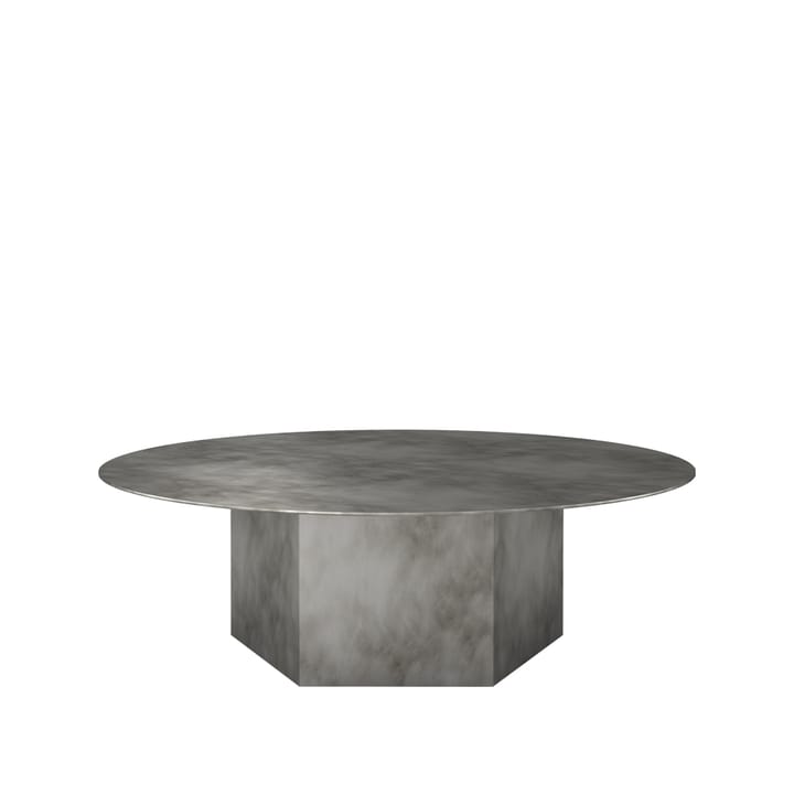 Epic Steel soffbord - misty grey, ø110cm - GUBI