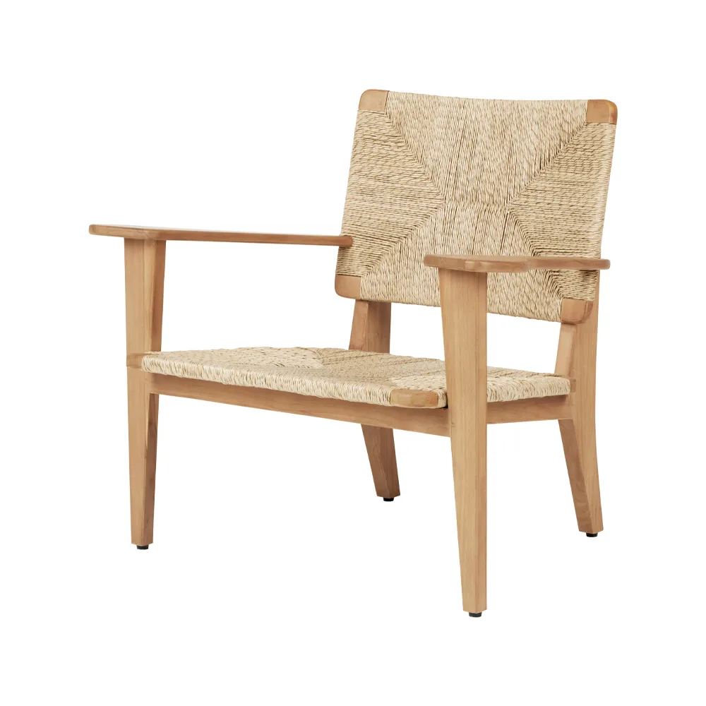 GUBI F-chair Outdoor loungefåtölj Teak
