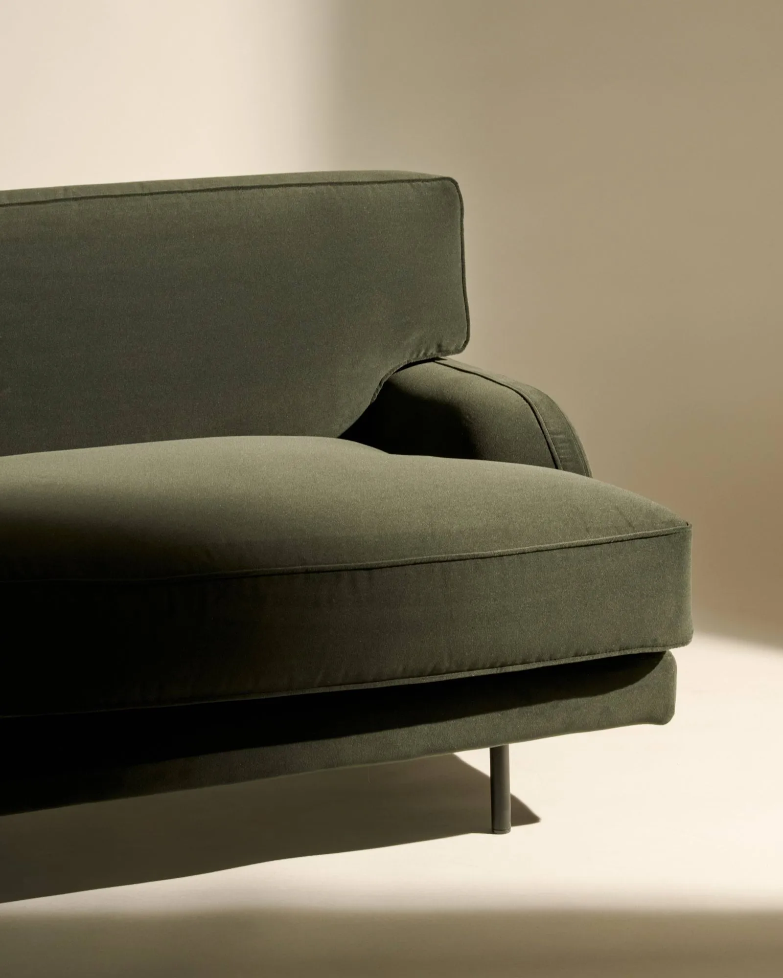 Flaneur soffa 3-sits, Asator 0984-matt svart GUBI