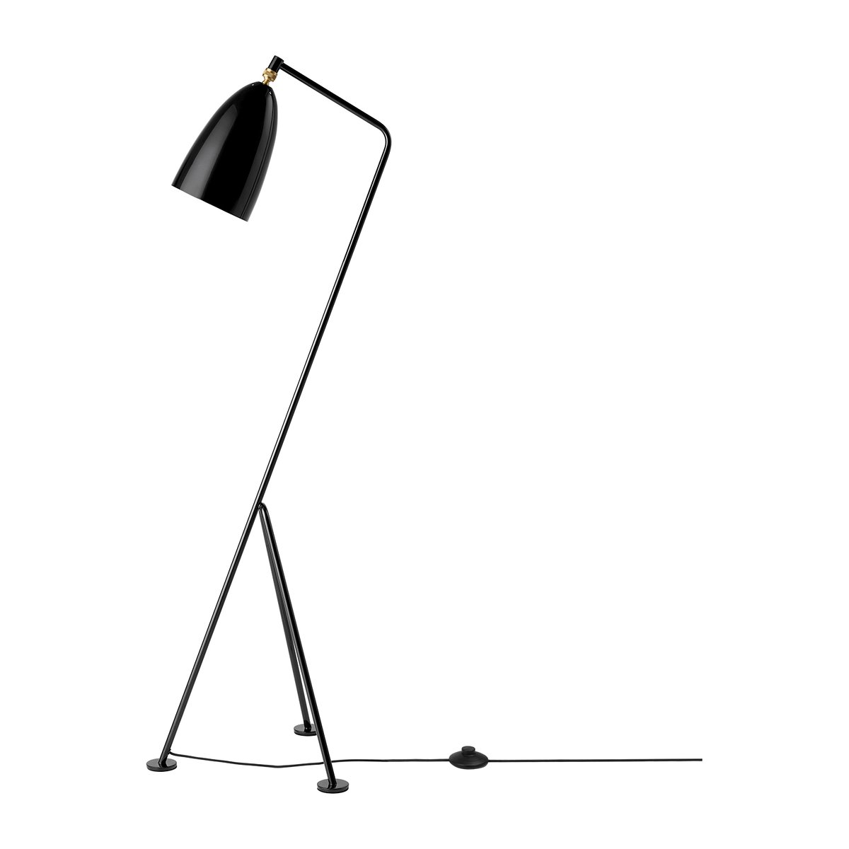 GUBI Gräshoppa golvlampa blank Black | Skandinavisk Design | Golvlampor | Svart