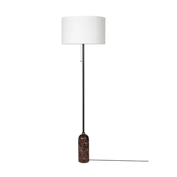 Gravity golvlampa - Maroon marble-white - GUBI