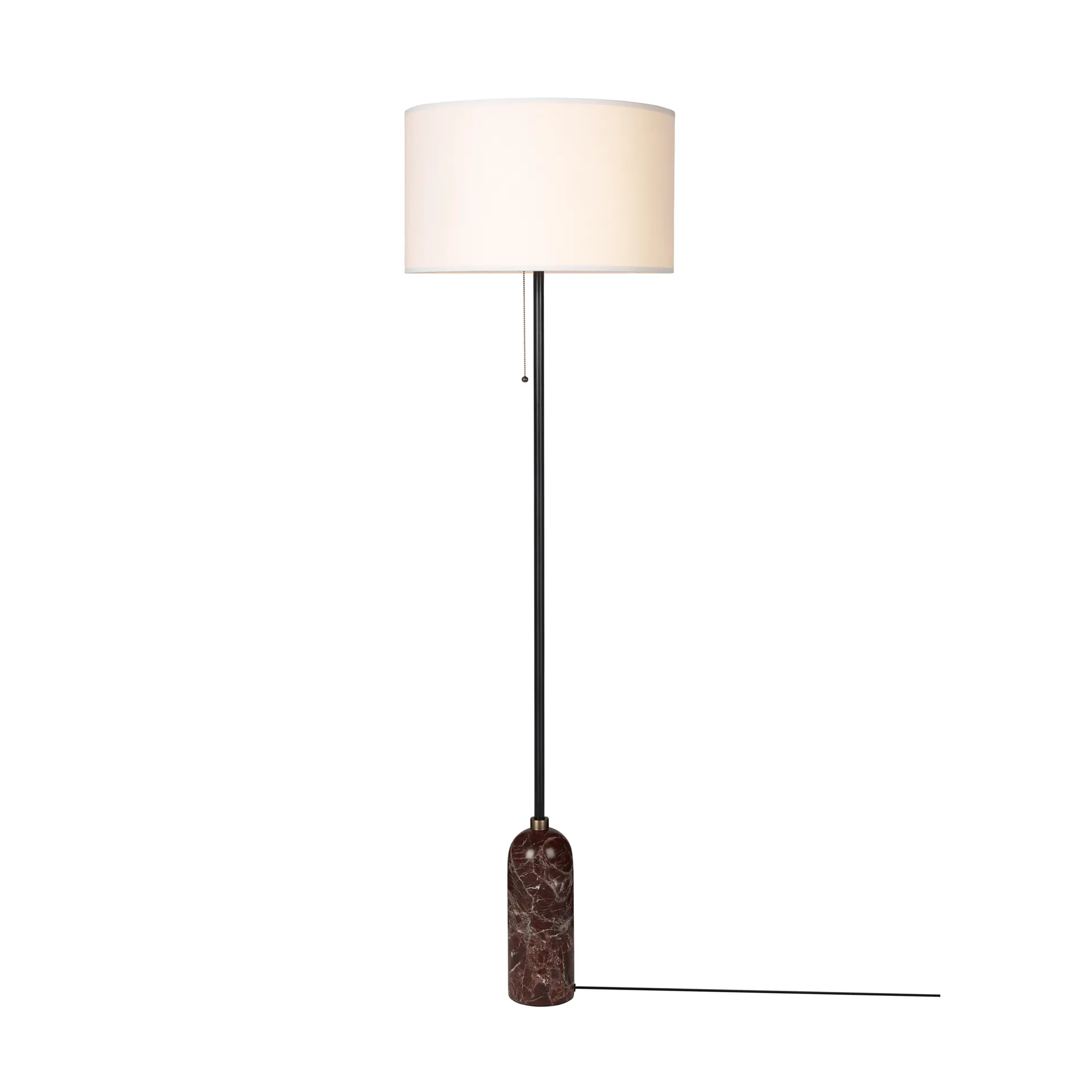 Gravity golvlampa, Maroon marble-white GUBI